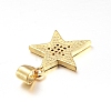 Brass Micro Pave Clear Cubic Zirconia Pendants ZIRC-L085-85G-2