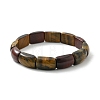 Natural Tiger Eye Bead Stretch Bracelets for Women Men BJEW-C097-02A-4