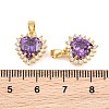 Brass Micro Pave Cubic Zirconia Charms CU-CBAA6E8-07G-03-3