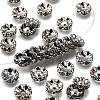 Brass Grade A Crystal Rhinestone Spacer Beads RB-A006-10MM-B-1