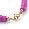 Handmade Polymer Clay Heishi Beads Choker Necklaces NJEW-JN02446-01-3