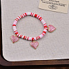 Valentine's Day Zinc Alloy Enamel Charm Bracelets FS-WG4D636-04-1