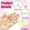 5Pcs Brass Locket Pendant Keychains KEYC-YW00267-3