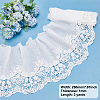 Cotton Lace Embroidery Flower Fabric DIY-BC0006-75B-2