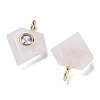 Natural Rose Quartz Faceted Pendants G-F819-03G-07-2