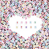1200Pcs Opaque White Acrylic Beads MACR-PA0001-74-1