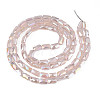 Electroplate Opaque Solid Color Glass Beads Strands X-EGLA-N002-25-B06-2