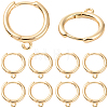 20Pcs Brass Huggie Hoop Earrings Findings KK-SC0008-06-1