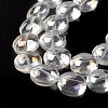 Transparent Electroplate Glass Bead Strands EGLA-P049-01A-AB01-4
