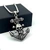 Vintage Viking Anchor Pendant 304 Stainless Steel Men’s Fashion Necklaces IH1305-3