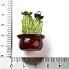 Transparent Resin Plant Pendants RESI-Z028-04B-3