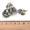 Electroplate Natural Spiral Shell Pendants SSHEL-Q100-55G-3
