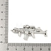 Tibetan Style Alloy Submachine Gun Pendants TIBEP-Q043-144-RS-3