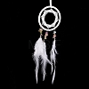 Iron Woven Web/Net with Feather Pendant Decorations AJEW-B017-01-3