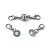 1Pc Alloy Crystal Rhinestone Magnetic Clasps ALRI-YW0001-11B-1