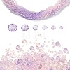 6 Styles Gradient Color Transparent Painted Glass Beads Strands DGLA-YW0001-28E-1
