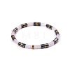Bohemian Natural Rose Quartz & Golden Synthetic Non-magnetic Hematite Beaded Stretch Bracelets for Women LS-NY1304-2-1