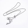 Tarnish Resistant Adjustable 304 Stainless Steel Lariat Necklaces NJEW-L453-08P-1