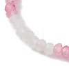 Dyed Natural Malaysia Jade Rondelle Beads Stretch Bracelets for Women BJEW-JB13042-03-4