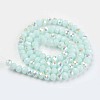 Electroplate Opaque Solid Color Glass Beads Strands EGLA-A034-P1mm-L09-2