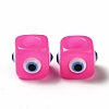 Resin Evil Eye European Beads RESI-A021-05-2