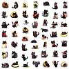 Cat 100Pcs PVC Adhesive Waterproof Stickers Self-Adhesive Stickers PW-WG7DC9D-01-4