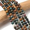Natural Ocean Jasper Beads Strands X-G-F668-26-6mm-1