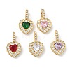 Brass Micro Pave Cubic Zirconia Pendants KK-Z139-05G-1