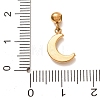 304 Stainless Steel Micro Pave Clear Cubic Zirconia Pendants CU-CBAB6EC-15G-02-3