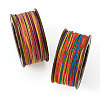 2 Rolls 2 Colors Segment Dyed Round Polyester Twisted Cords OCOR-TA0003-59E-2