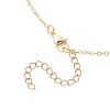Natural Amethyst Faceted Round Beaded Arrow Pendant Brass Cable Chain Necklaces NJEW-TA00207-03-5