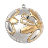 Two Tone 304 Stainless Steel Pendants STAS-K322-18F-GP-1