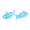 Sea Animal Theme Transparent Resin Pendants RESI-D071-04A-2