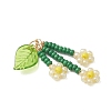 7Pcs Glass Seed Beaded Flower Pendants PALLOY-MZ01194-5