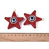 Handmade Polymer Clay & Rhinestone & Resin Big Pendants FIND-Q123-02C-3