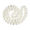 Electroplate Transparent Glass Beads Strands EGLA-B012-AB12-2