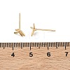 Brass Stud Earrings for Women EJEW-F403-06G-5