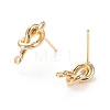 Brass Stud Earring Findings KK-F820-43G-2