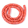 Opaque Solid Color Glass Beads Strands GLAA-N026-3x6mm-05-2