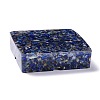 Resin with Natural Lapis Lazuli Chip Stones Ashtray DJEW-F015-04B-3