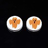 Halloween Printed Natural Wood Beads WOOD-T021-94-2