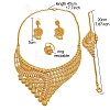 Teardrop & Flower Alloy Pendant Necklaces & Hoop Earrings & Link Bracelets & Rings Sets FS-WG47778-01-2