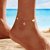 925 Sterling Silver Cable Chain Anklet AJEW-Z029-12G-3