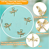 10Pcs Brass Micro Pave Clear Cubic Zirconia Pendants KK-BBC0021-84-5