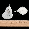Natural White Druzy Agate Slice Big Pendants GG-K002-17A-3