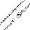 Skull Rhinestone Pendant Necklaces with Rolo Chains LS-NJEW-F309-04-3