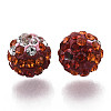 Two-Tone Color Handmade Polymer Clay Disco Ball Beads RB-R041-20-3