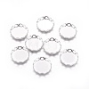 Tarnish Resistant 316 Surgical Stainless Steel Lace Edge Bezel Cups X-STAS-I118-07P-04-1