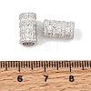 925 Sterling Silver Micro Pave Clear Cubic Zirconia Beads SE-CBAF1B2-16B-P-3