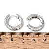 Brass Micro Pave Cubic Zirconia Hoop Earrings KK-CBA8324-24P-04-5